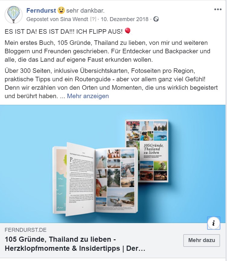 105 Gründe Thailand zu lieben - der Post zur Veröffentlichung meines Buches